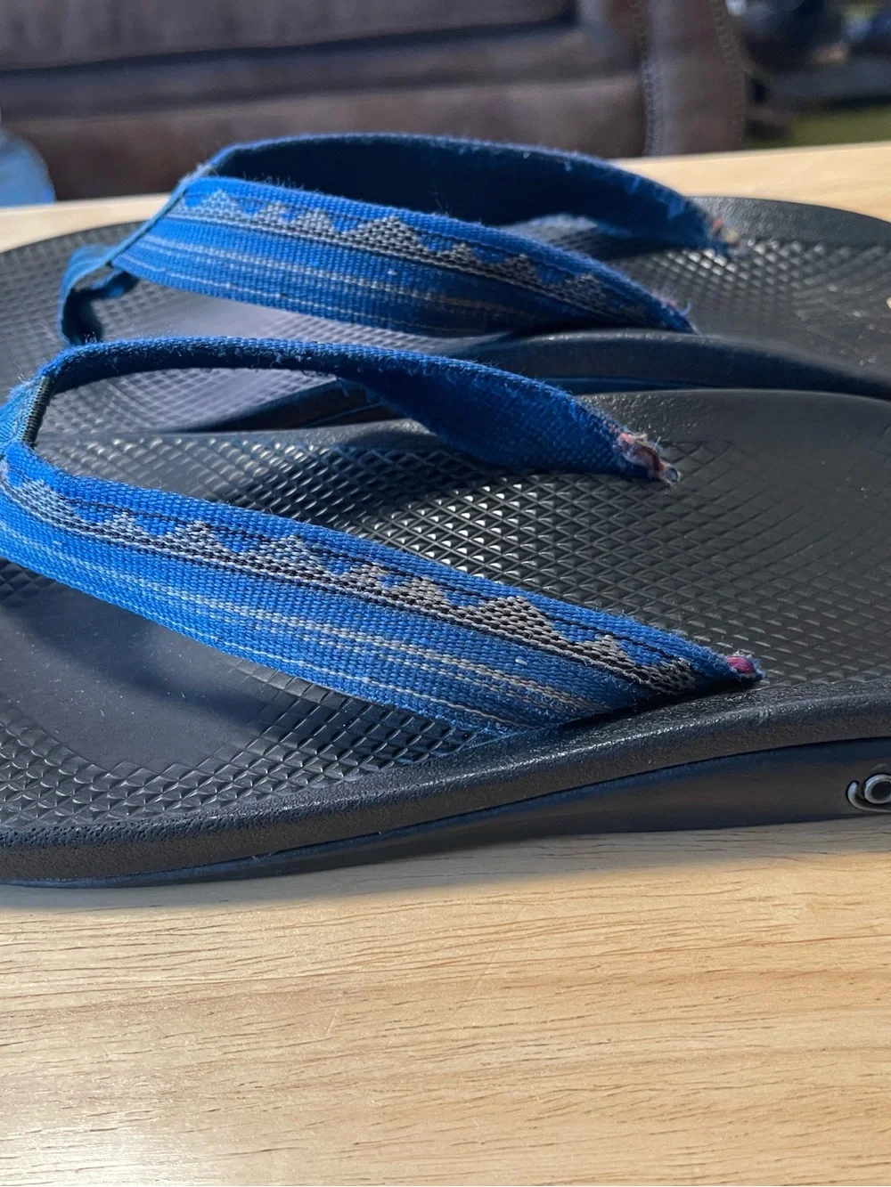 Chaco Flip EcoTread Men's 9M Blue Textile Outdoor Sandals Lightweight